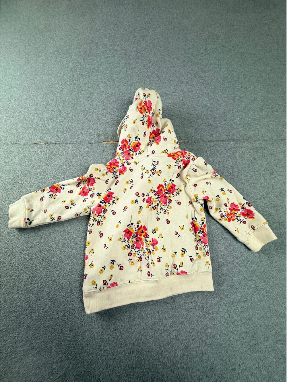 GAP Toddler Girls Hoodie Jogger Set 18-24 Months 2T Floral Pink White
